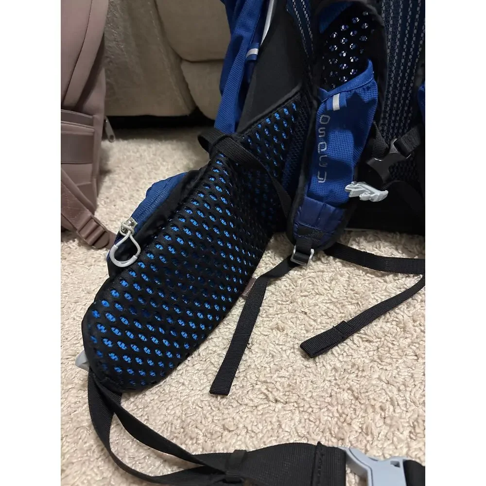 Osprey exos 48 hiking backpack blue EUC sz large 20-23 inches airspeed